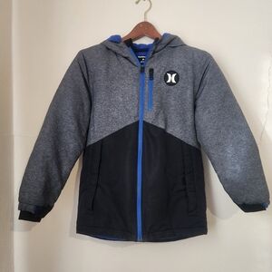 Hurley Kids Blue and Gray Puffer Jacket